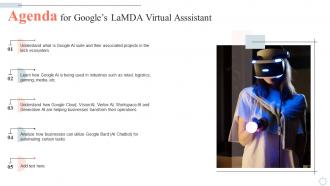 Agenda For Googles Lamda Virtual Asssistant AI SS V