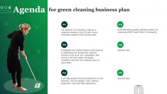 Agenda For Green Cleaning Business Plan BP SS