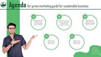 Agenda For Green Marketing Guide For Sustainable Business MKT SS