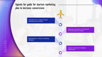 Agenda For Guide For Tourism Marketing Plan To Increase Conversions MKT SS V