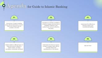 Agenda For Guide To Islamic Banking Fin SS V
