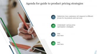 Agenda For Guide To Product Pricing Strategies Ppt Slides Background Images