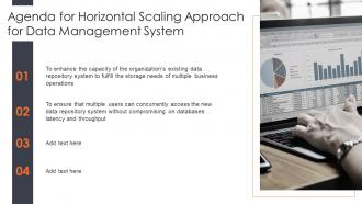 Agenda For Horizontal Scaling Approach For Data Management System