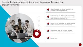 Agenda For Hosting Experiential Events To Promote Business And Engage Customers MKT SS V