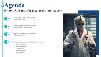 Agenda For How Ai Is Transforming Healthcare Industry AI SS