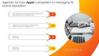 Agenda For How Apple Competent In Managing Its Brand Reputation Branding SS V