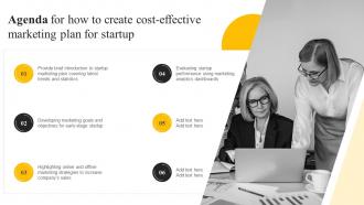 Agenda For How To Create Cost Effective Marketing Plan For Startup MKT SS V