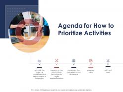 Agenda for how to prioritize activities technique ppt powerpoint presentation icon