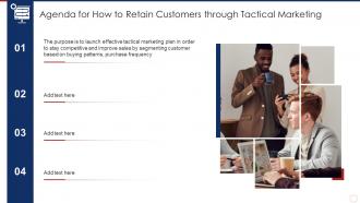 Agenda For How To Retain Customers Through Tactical Marketing