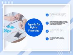 Agenda for hybrid financing acquisitions n51 ppt powerpoint presentation slideshow