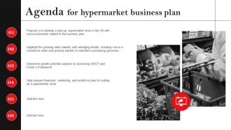 Agenda For Hypermarket Business Plan BP SS