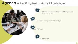 Agenda For Identifying Best Product Pricing Strategies