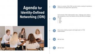 Agenda For Identity Defined Networking IDN