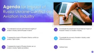 Agenda For Impact Of Russia Ukraine Conflict On Aviation Industry