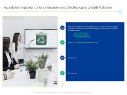 Agenda For Implementation Of Environmental Technologies To Curb Pollution Below Ppt Powerpoint Diagram Ppt
