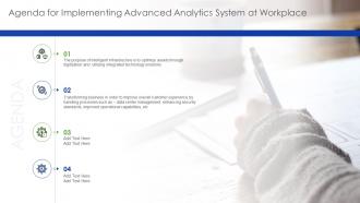 Agenda for implementing advanced analytics system at workplace