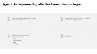 Agenda For Implementing Effective Tokenization Strategies