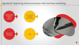 Agenda For Improving Brand Awareness With Real Time Marketing MKT SS V