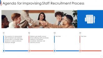 Agenda for improvising staff recruitment process