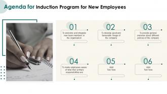 Agenda For Induction Program For New Employees
