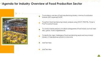 Agenda For Industry Overview Of Food Production Sector