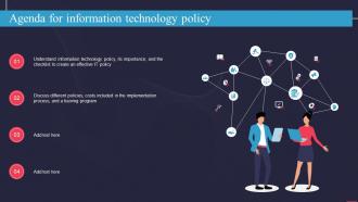 Agenda For Information Technology Policy Ppt Slides Infographic Template