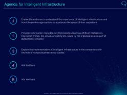 Agenda for intelligent infrastructure ppt powerpoint presentation file deck