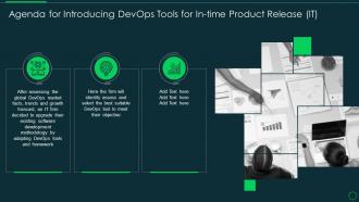 Agenda for introducing devops tools for in time product release it