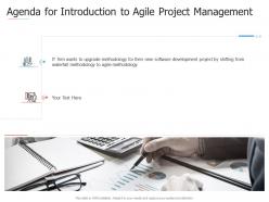 Agenda For Introduction To Agile Project Management Ppt Information