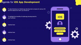 Agenda For IOS App Development Ppt Powerpoint Presentation Icon Introduction