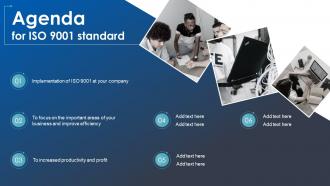 Agenda For ISO 9001 Standard Ppt Formats