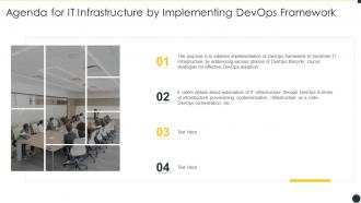 Agenda for it infrastructure by implementing devops framework