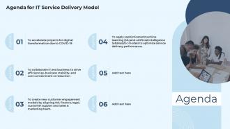 Agenda For IT Service Delivery Model Ppt Diagrams