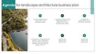 Agenda For Landscape Architecture Business Plan BP SS