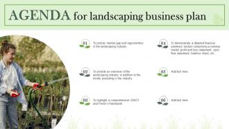 Agenda For Landscaping Business Plan BP SS