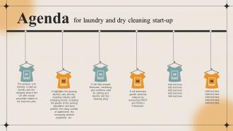 Agenda For Laundry And Dry Cleaning Start Up BP SS