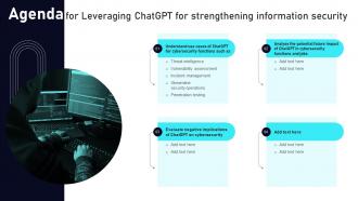 Agenda For Leveraging ChatGPT For Strengthening Information Security AI SS V