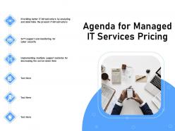 Agenda For Managed It Services Pricing Server Down Time Ppt Presentation Infographics