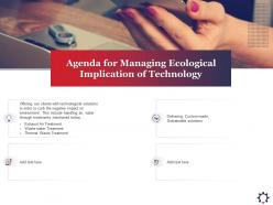 Agenda For Managing Ecological Implication Of Technology Below Ppt Powerpoint Presentation Deck