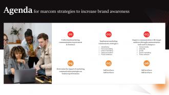 Agenda For Marcom Strategies To Increase Brand Awareness