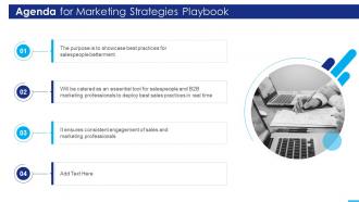 Agenda For Marketing Strategies Playbook