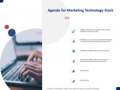 Agenda for marketing technology stack ppt powerpoint presentation file shapes