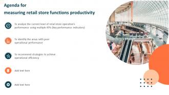 Agenda For Measuring Retail Store Functions Productivity Ppt Slides Image