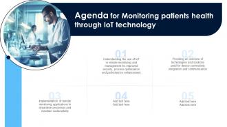 Agenda For Monitoring Patients Health Through IoT Technology IoT SS V
