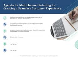 Agenda for multichannel retailing for creating a seamless customer experience ppt clipart