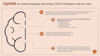 Agenda For Natural Language Processing And Use Cases AI SS V