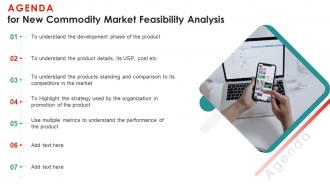 Agenda For New Commodity Market Feasibility Analysis