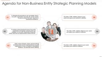 Agenda for non business entity strategic planning models