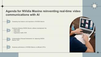 Agenda For Nvidia Maxine Reinventing Real Time Video Communications AI SS V