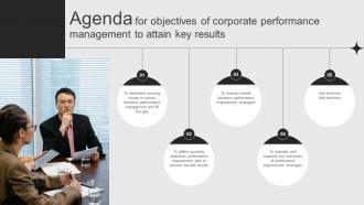 Agenda For Objectives Of Corporate Performance Management To Attain Key Results